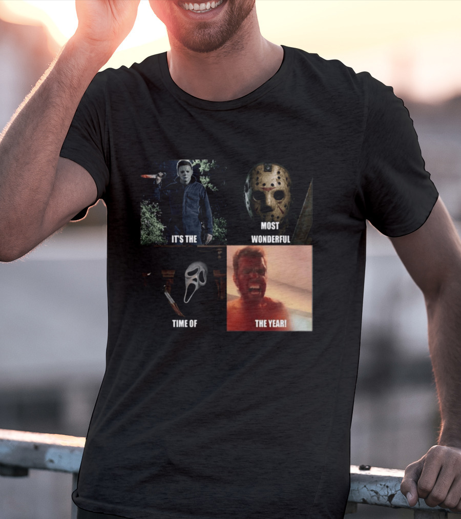 Halloween Horror Icons It's The Most Wonderful Time Of The Year T-Shirt