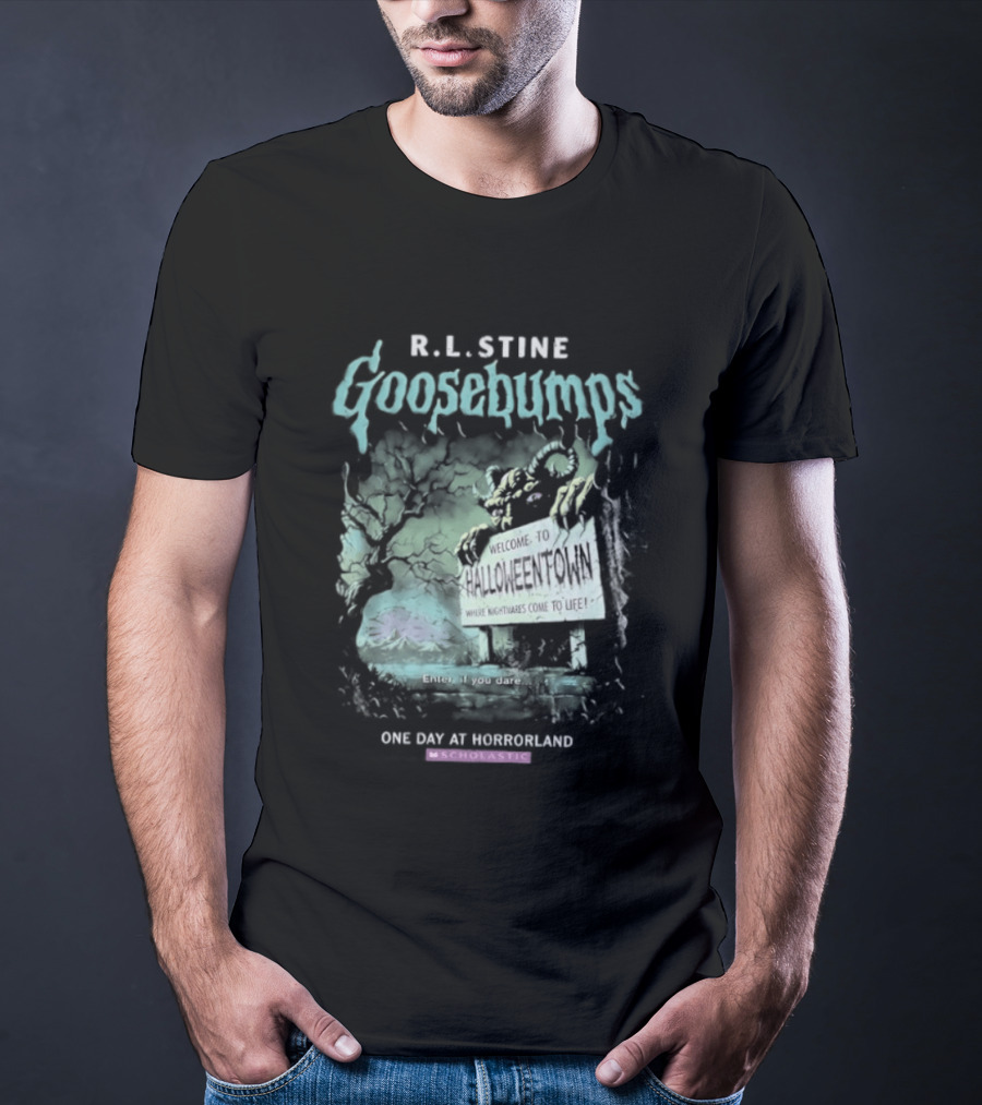 R.L. Stine Goosebumps One Day At Horrorland Halloween T-Shirt