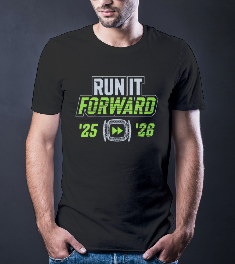 Seattle Seahawks Run It Forward 25 26 Ring T-Shirt