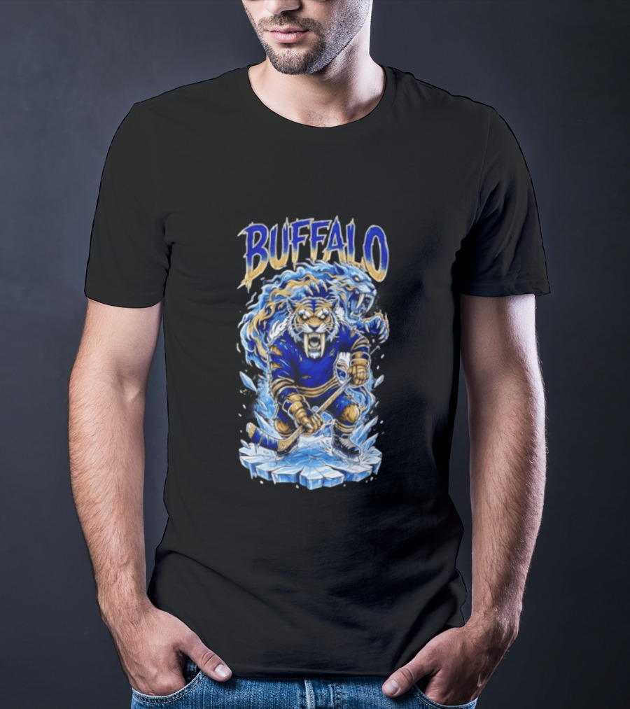 Buffalo Sabres Sabretooth Ice Hockey Tiger Mascot Buffalo Sabres T-Shirt