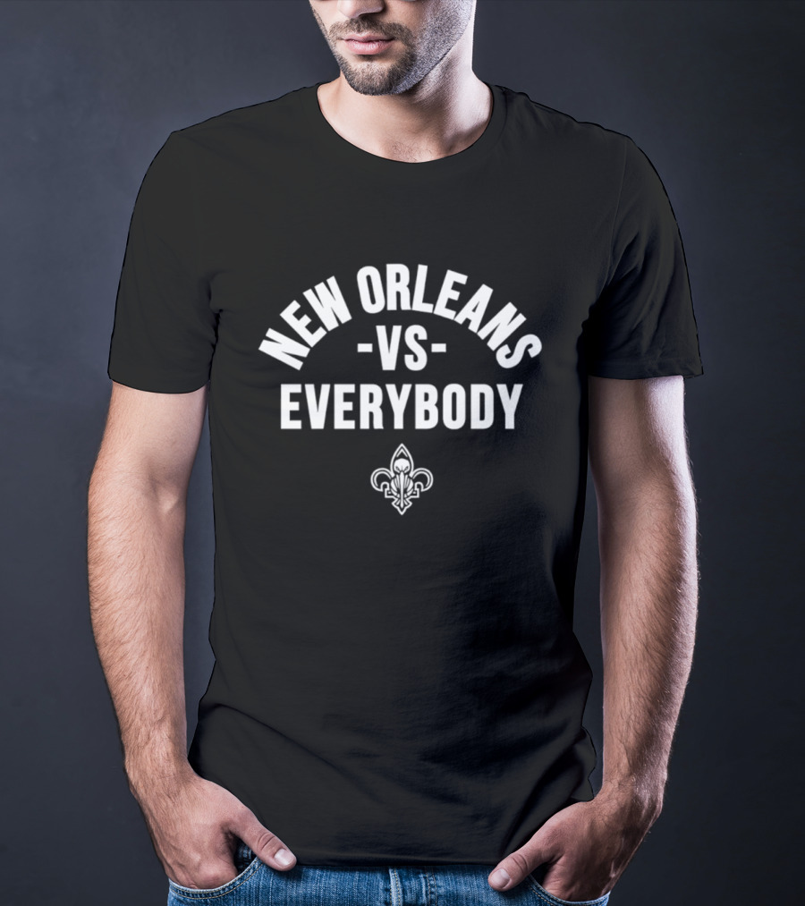 New Orleans Vs Everybody Fleur De Lis NBA Pelicans T-Shirt