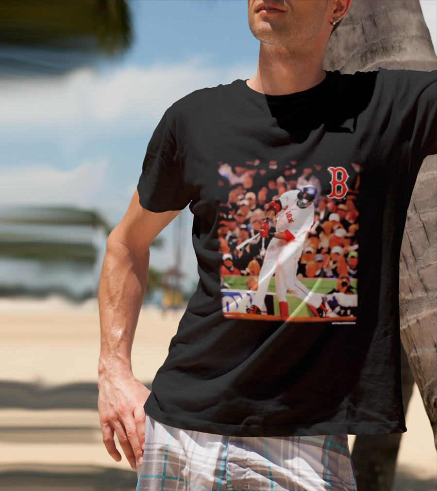 Boston Red Sox David Ortiz Iconic Swing Moment T-Shirt