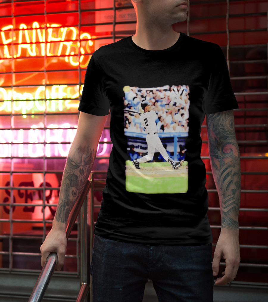 Derek Jeter New York Yankees Legendary Swing Moment T-Shirt