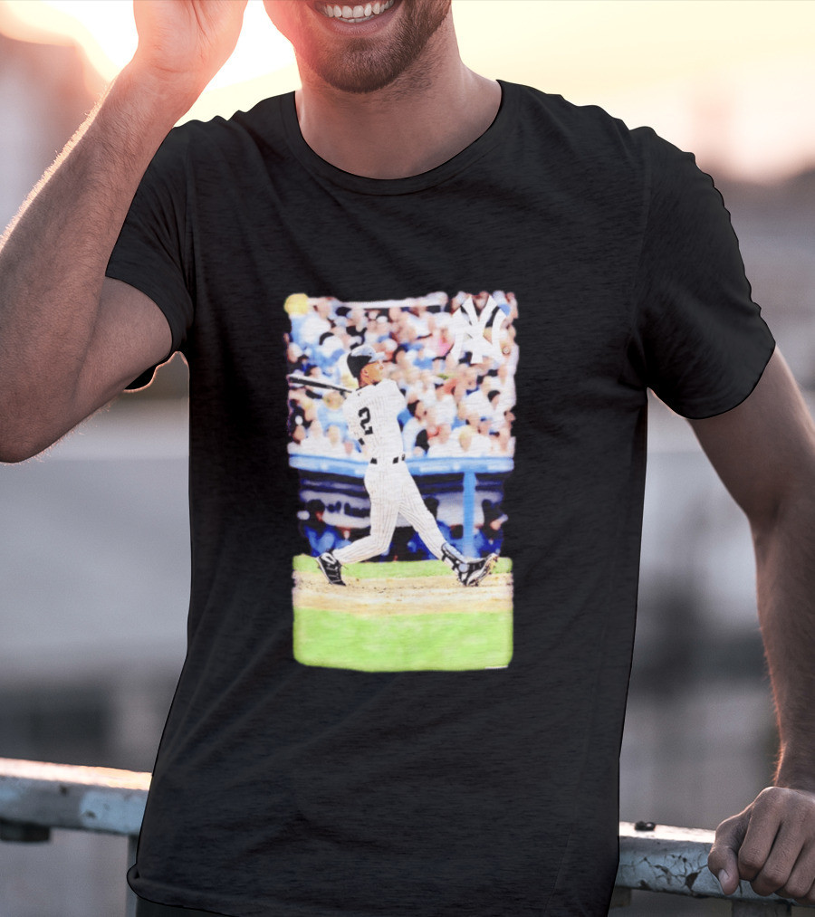 Derek Jeter New York Yankees Legendary Swing Moment T-Shirt