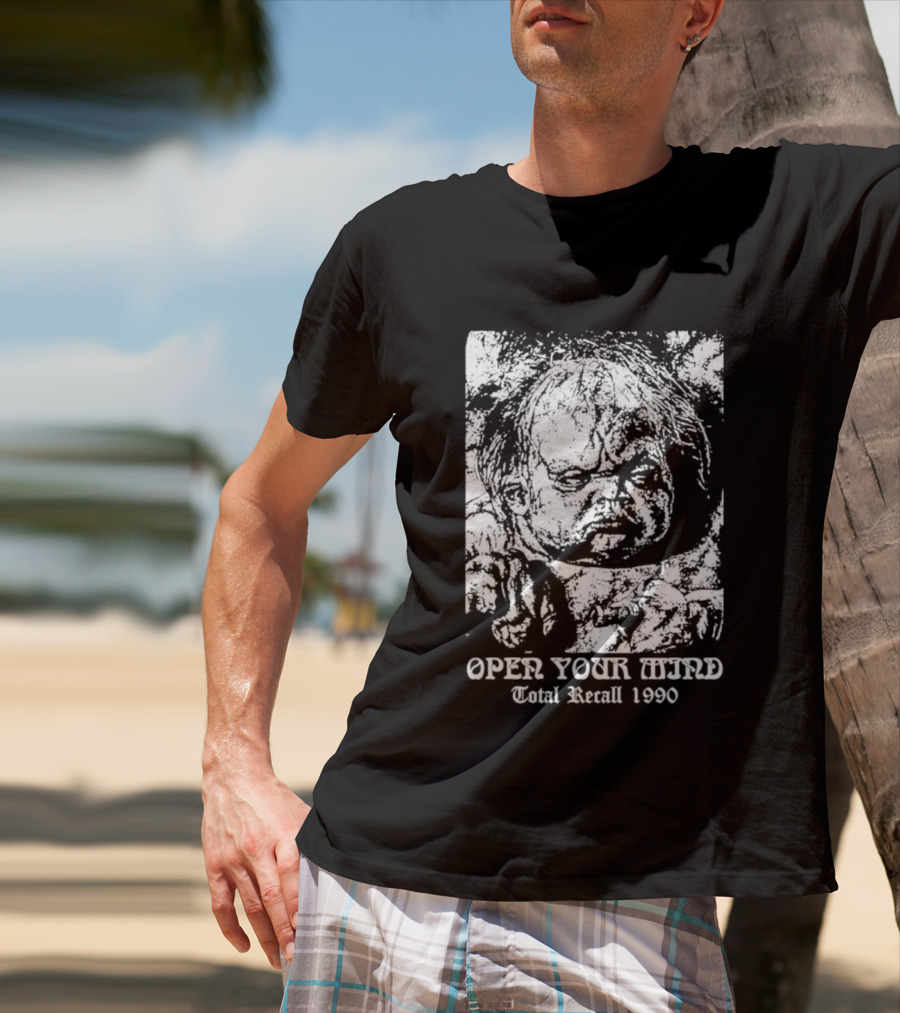 Open Your Mind Total Recall 1990 Arnold Schwarzenegger T-Shirt