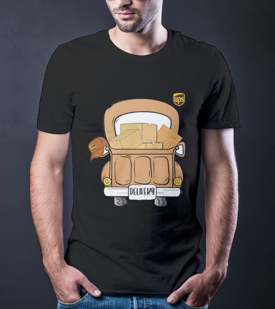 UPS Delivery Truck With Packages And Hat T-Shirt