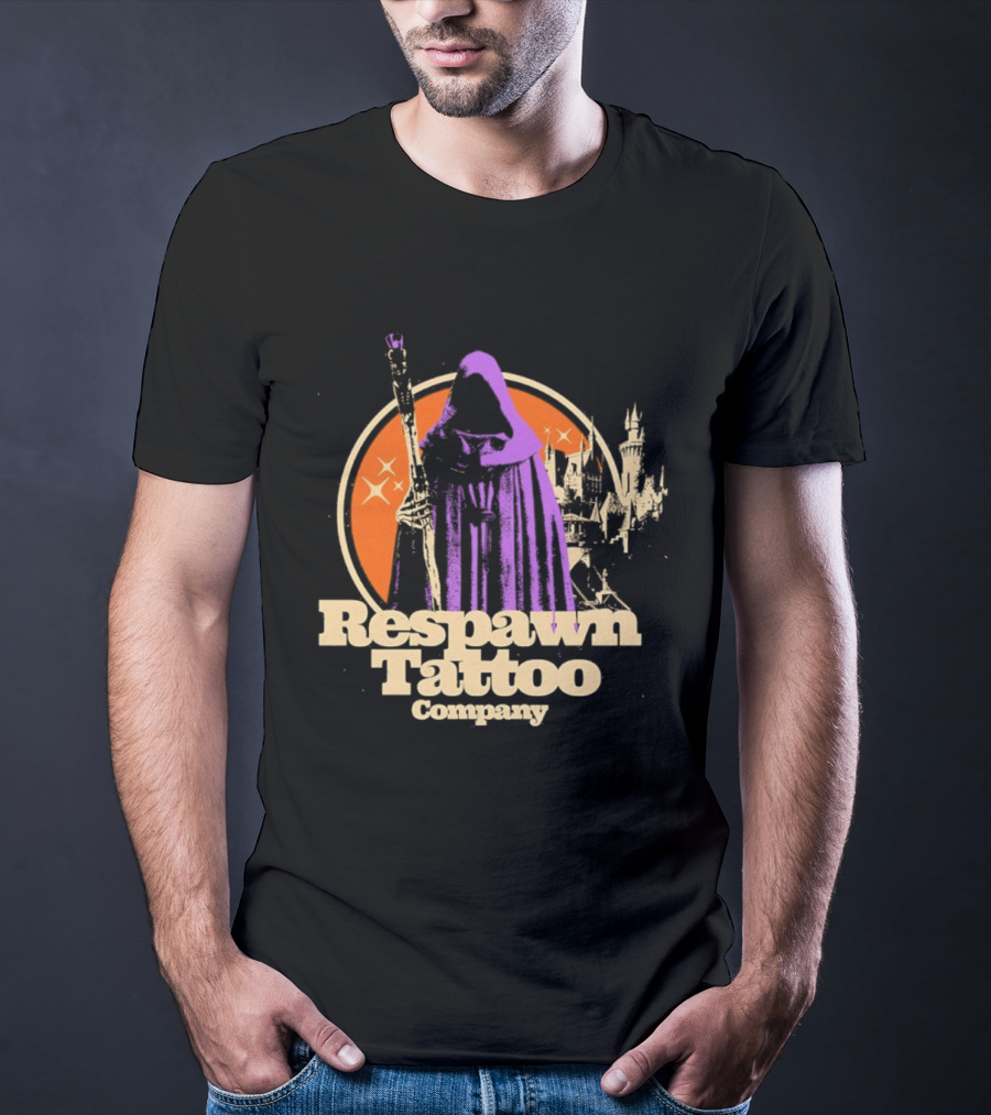 Respawn Tattoo Company Wizard Castle Grim Reaper T-Shirt