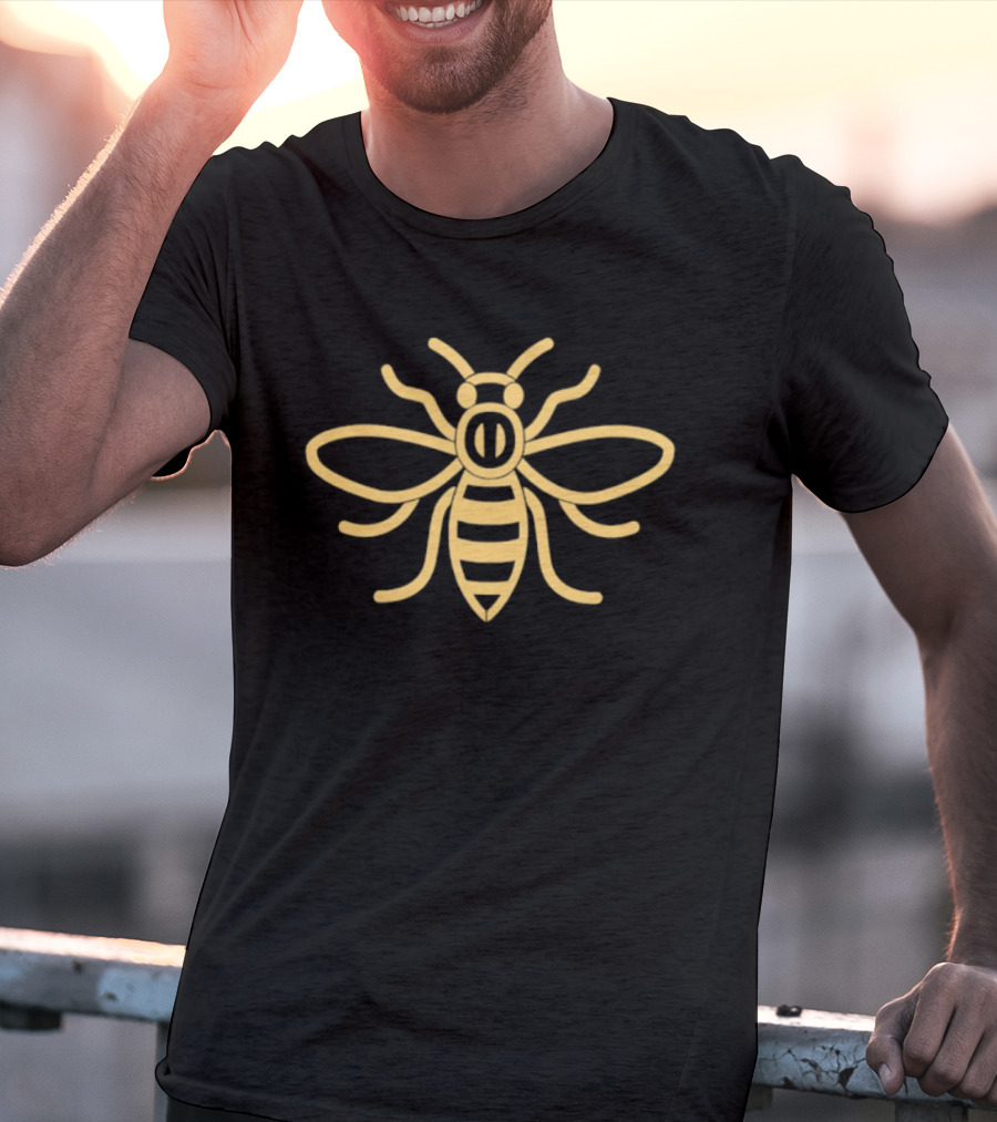 Golden Bee Honeybee Insect Nature Bumblebee Minimalist T-Shirt