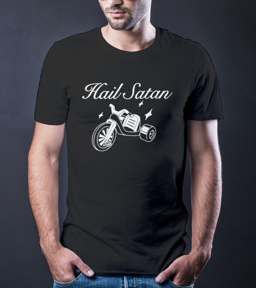 Hail Satan Tricycle Satanic Occult T-Shirt