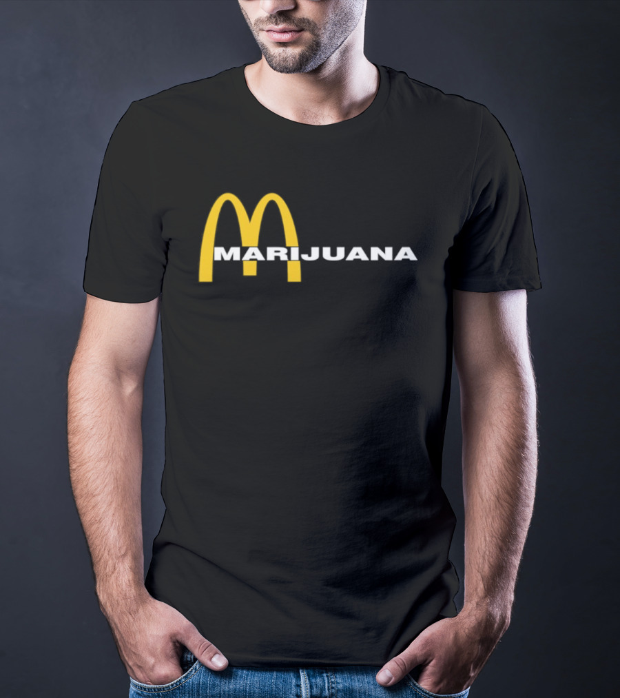 Marijuana Parody McDonald's Golden Arches T-Shirt