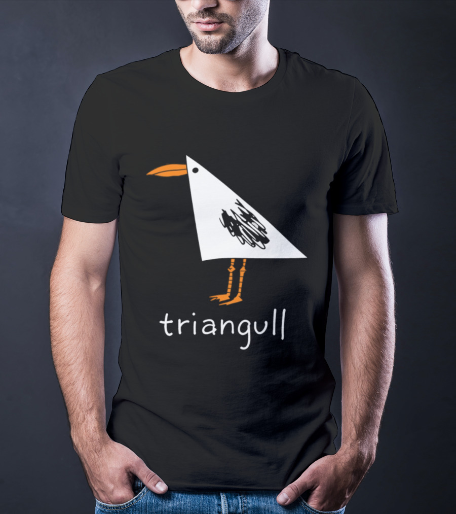 Triangull Seagull Triangle Bird Pun Triangular Art Bird T-Shirt