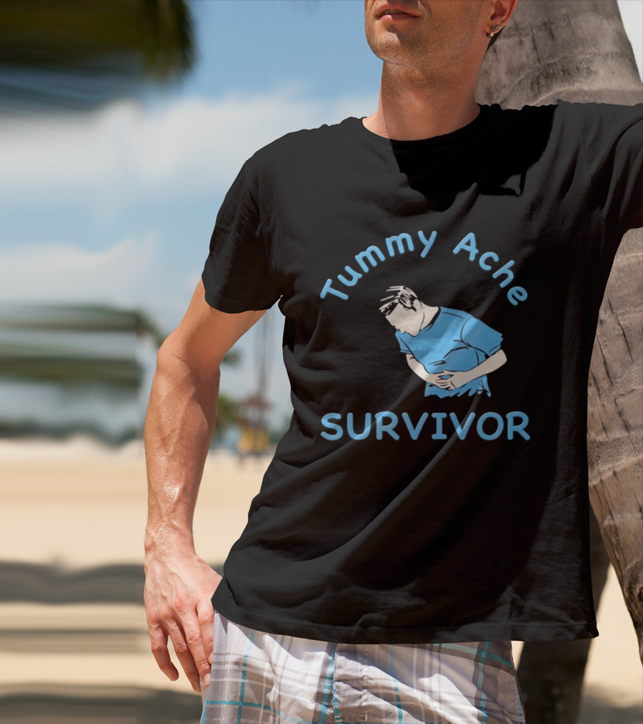 Tummy Ache Survivor Blue Figure T-Shirt