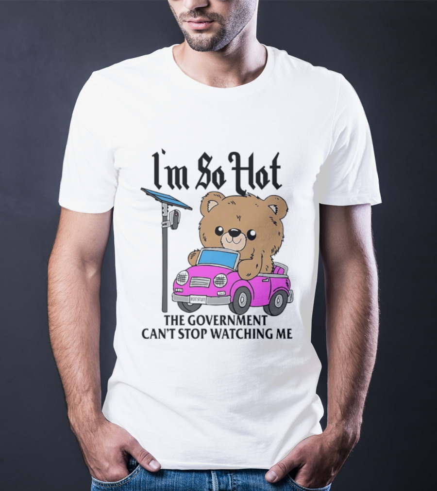 I'm So Hot Bear In Pink Car The Government Can't Stop Ing Me T-Shirt