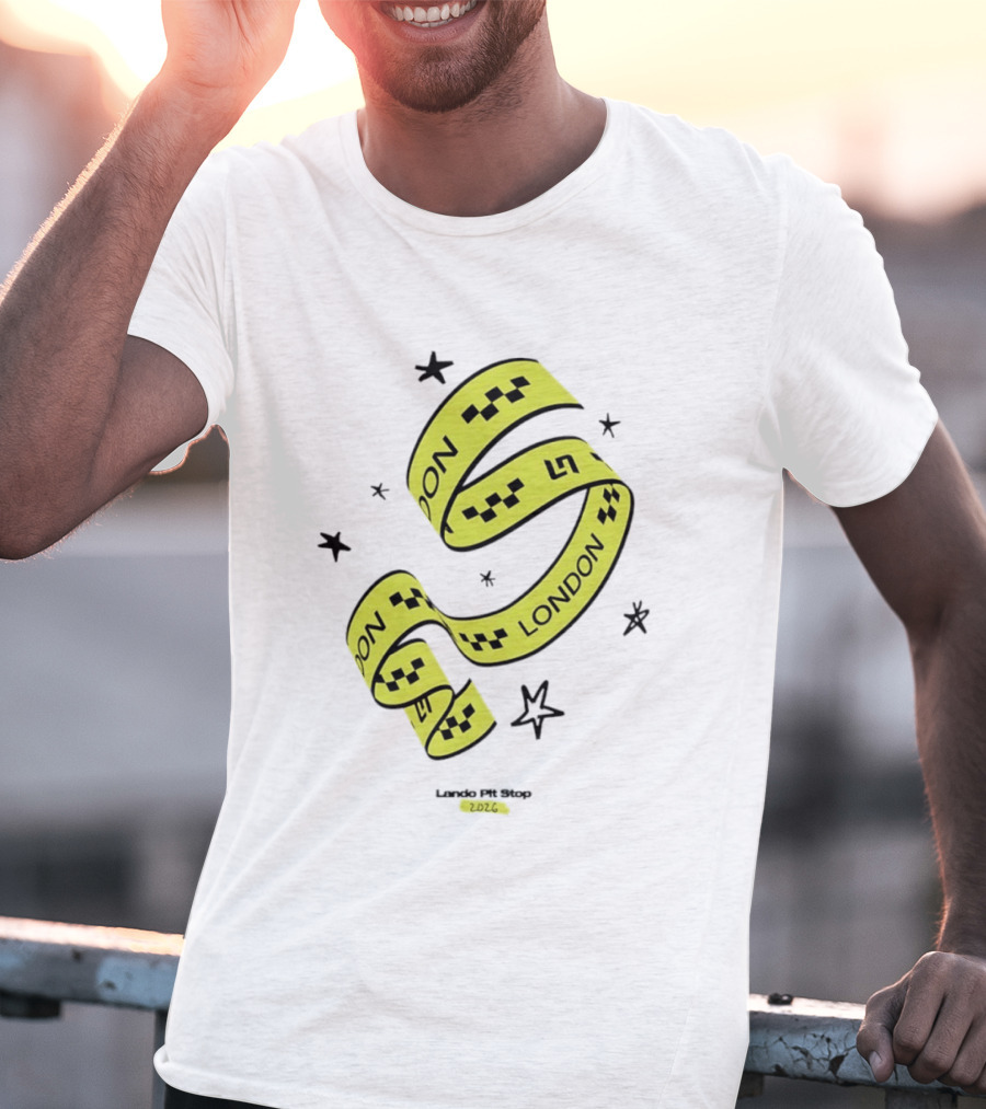 Lando Pit Stop 2026 London Racing Ribbon Stars T-Shirt