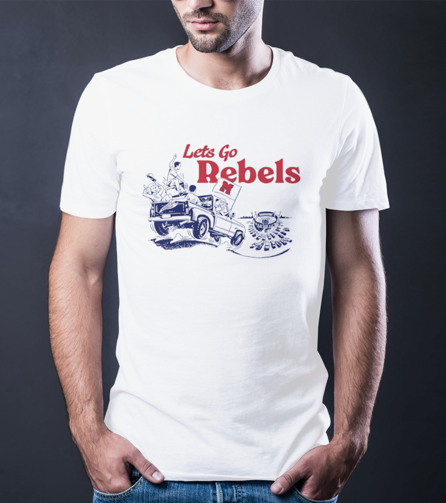Let's Go Rebels Ole Miss Football Road Trip Adventure T-Shirt
