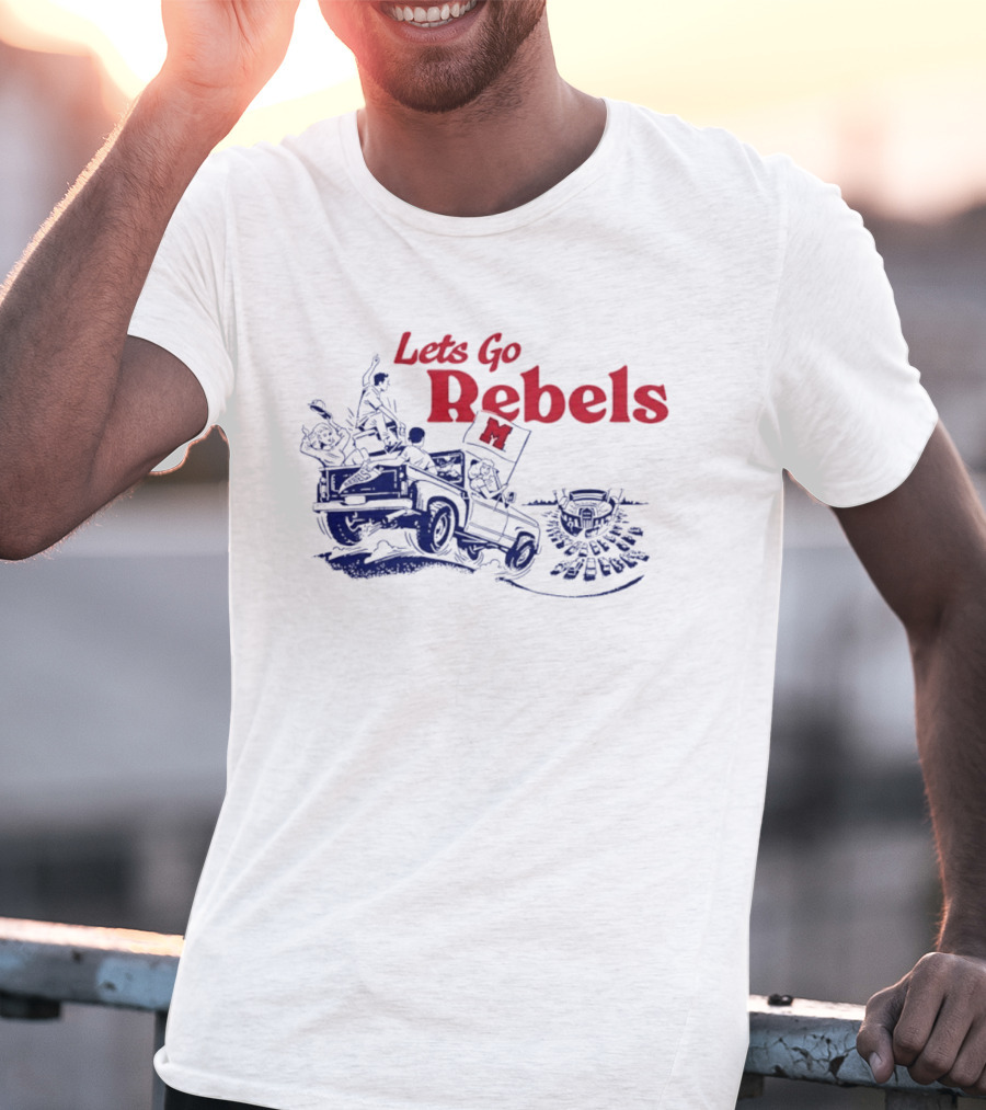 Let's Go Rebels Ole Miss Football Road Trip Adventure T-Shirt