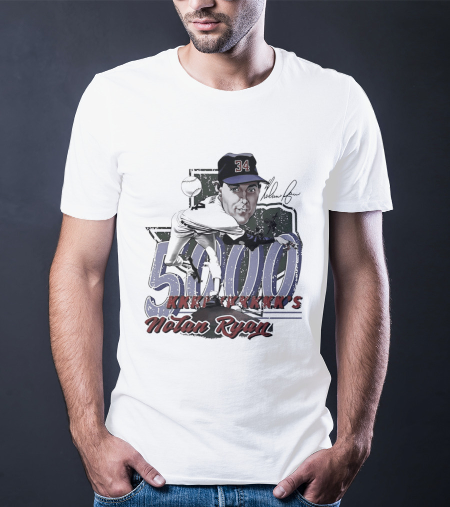 Nolan Ryan 5000 Strikeouts Texas Rangers Bruce Stark T-Shirt