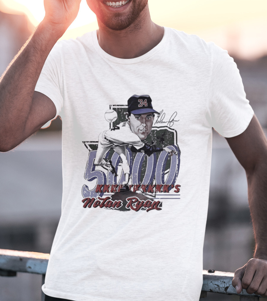 Nolan Ryan 5000 Strikeouts Texas Rangers Bruce Stark T-Shirt