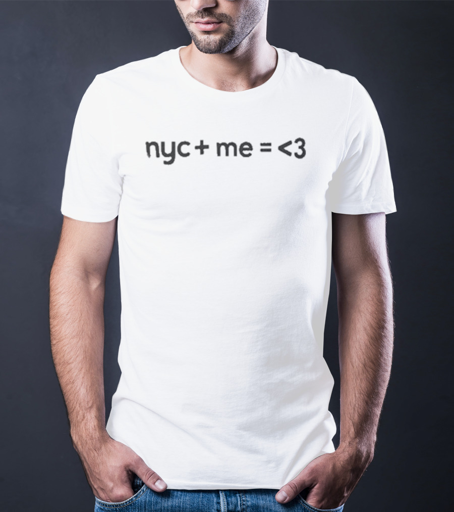 NYC Plus Me Equals Love Heart T-Shirt
