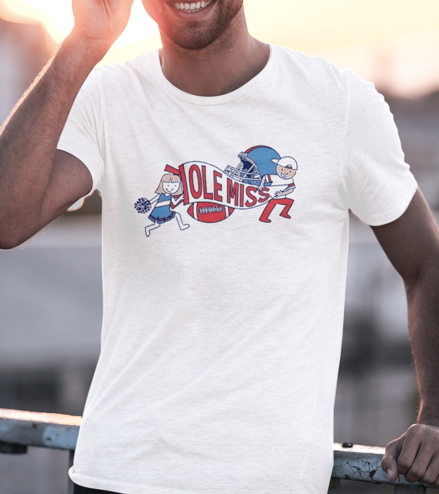 Ole Miss Rebels Football Run With Cheerleader T-Shirt