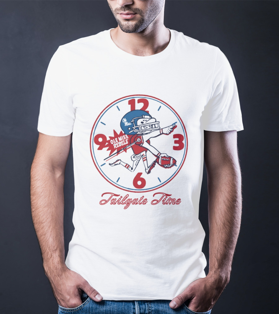 Ole Miss Rebels Football Tailgate Time Player T-Shirt