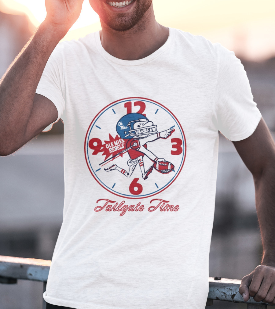 Ole Miss Rebels Football Tailgate Time Player T-Shirt
