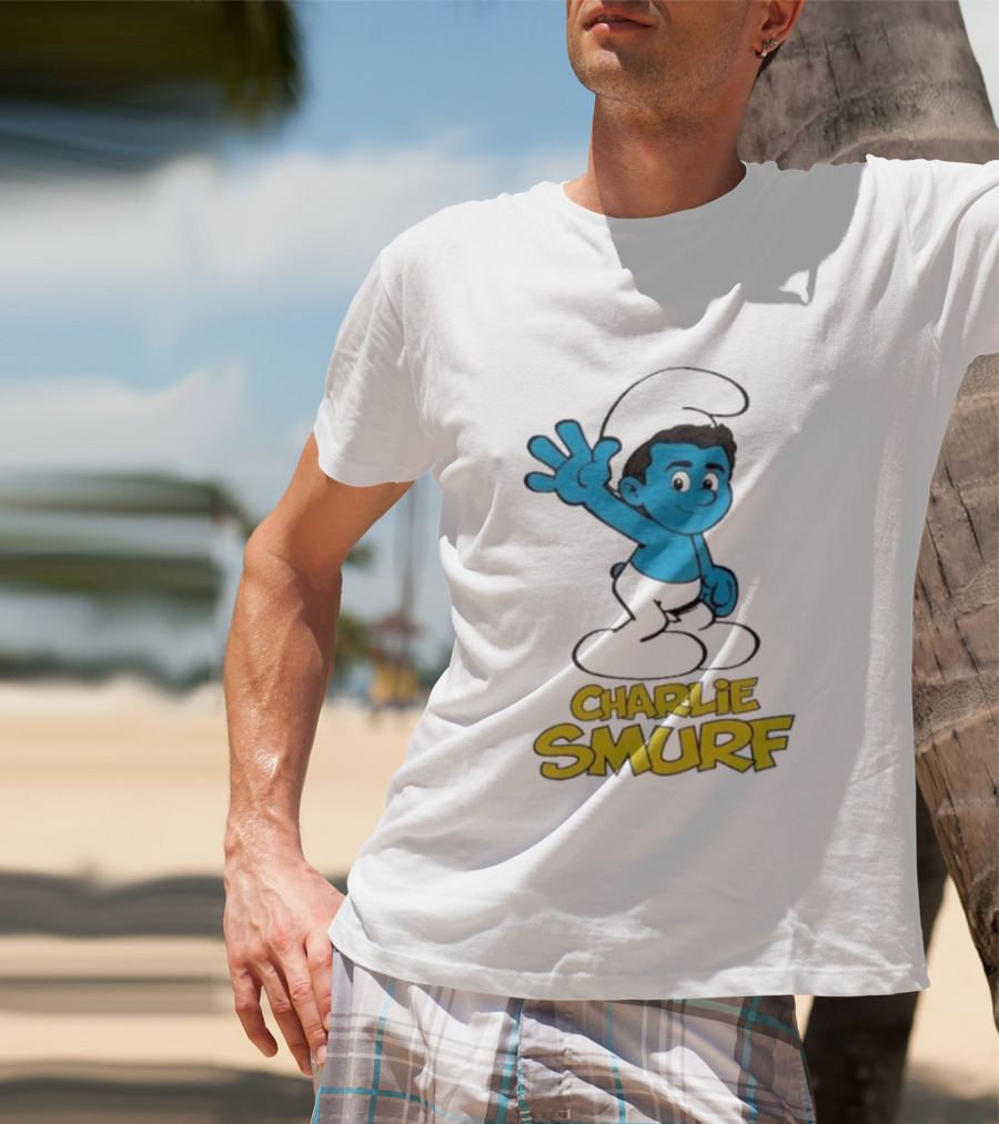 Charlie Smurf Collaboration With Smurfs And Charlie Kirk T-Shirt