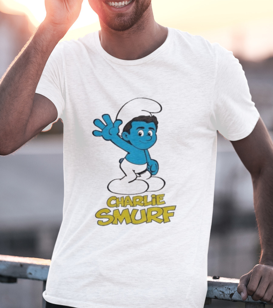 Charlie Smurf Collaboration With Smurfs And Charlie Kirk T-Shirt