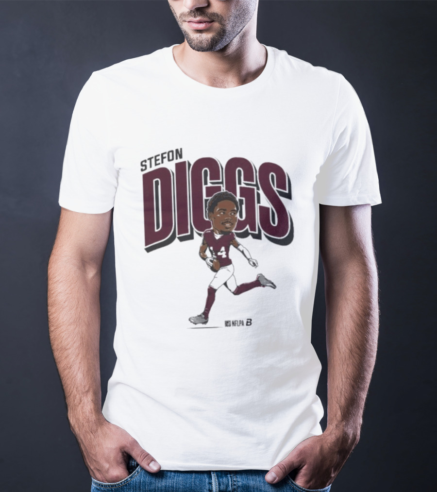 Stefon Diggs Caricature Football Art By Duna B T-Shirt