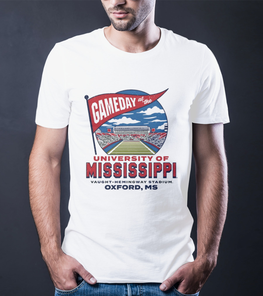 University Of Mississippi Gameday Vaught Hemingway Stadium Oxford MS T-Shirt