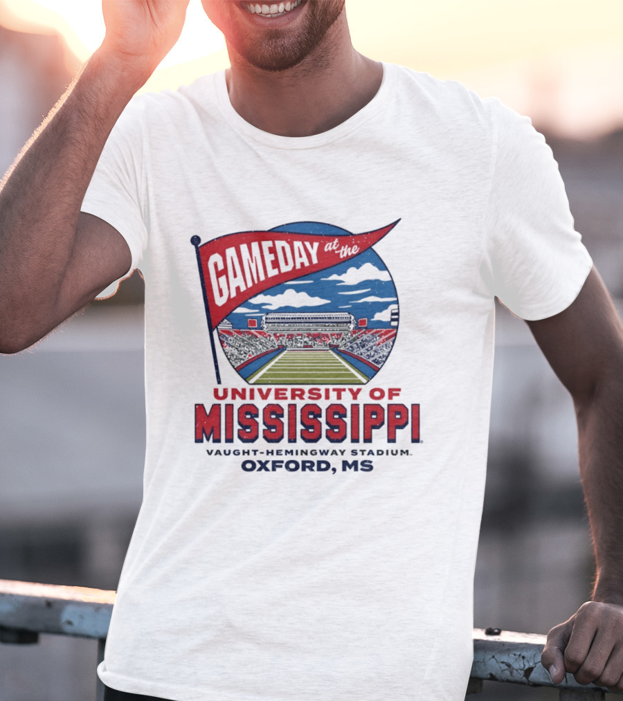 University Of Mississippi Gameday Vaught Hemingway Stadium Oxford MS T-Shirt
