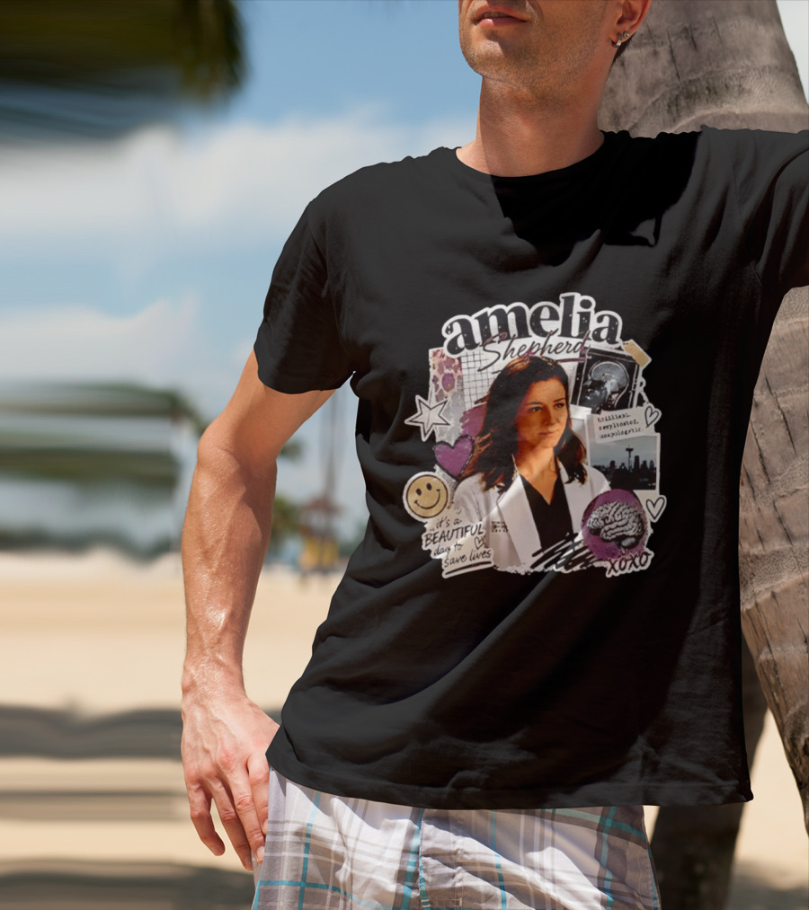 Amelia Shepherd Brilliant Complicated Unapologetic Beautiful Day To Save Lives Seattle Doctor T-Shirt