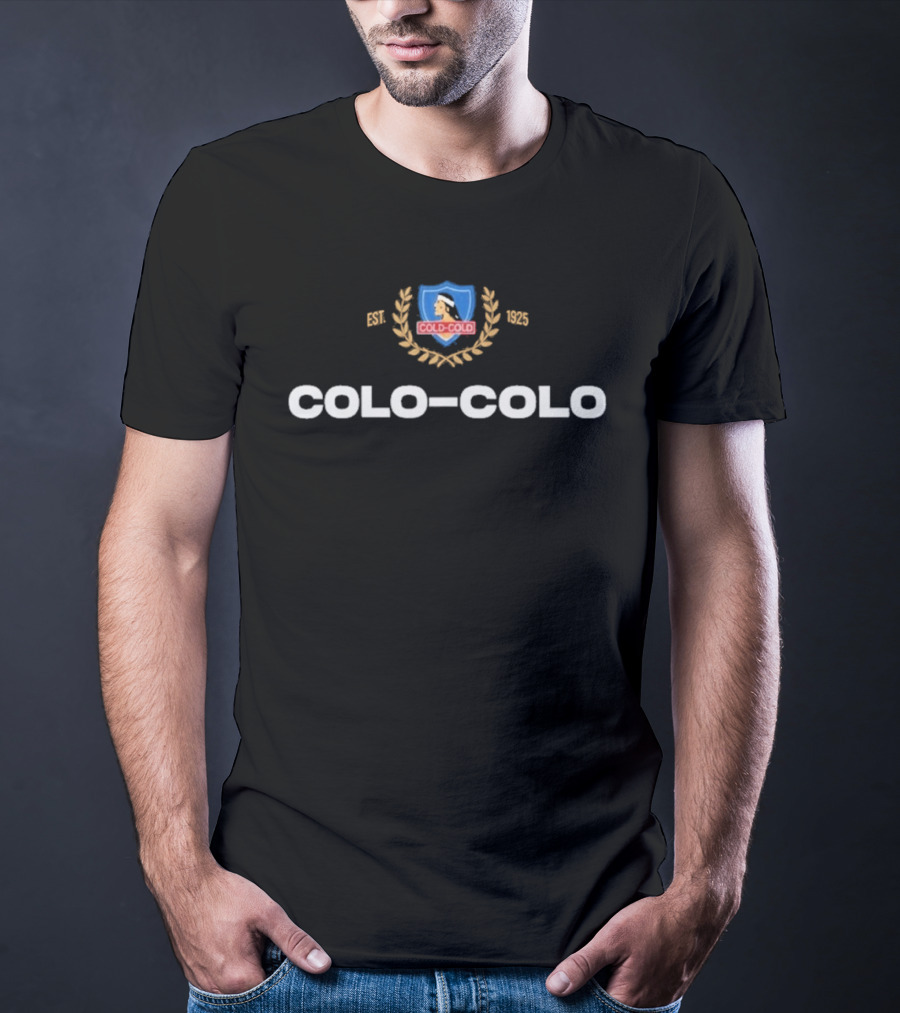 Colo Colo Vozinha Polera Negra DORSAL 29 Emblem And Laurel Crest T-Shirt