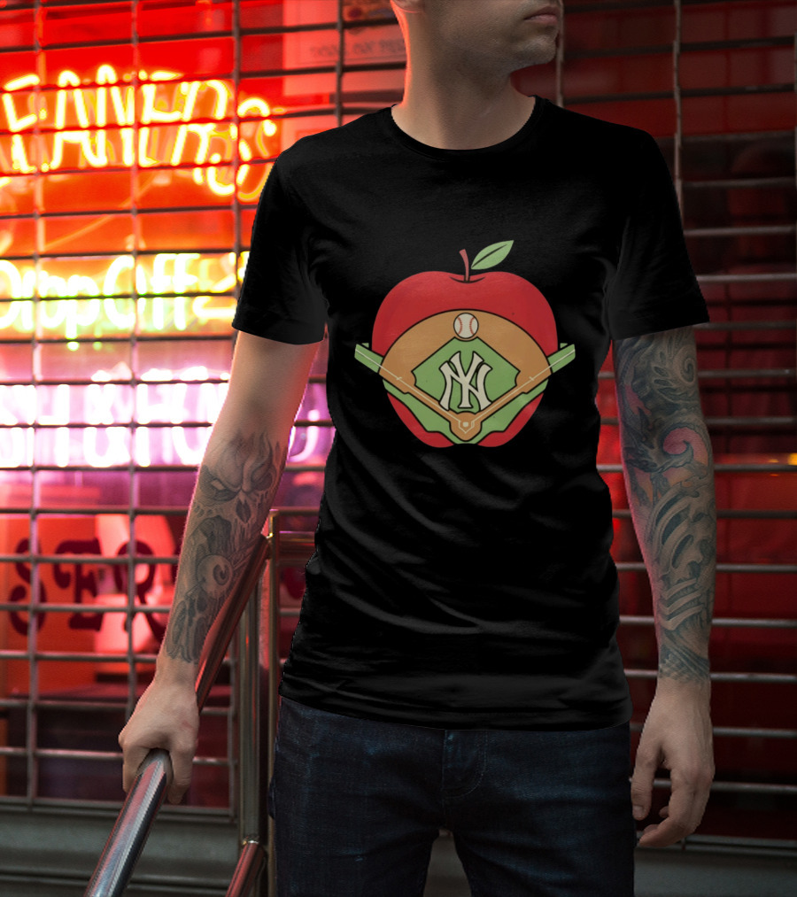 New York Yankees Baseball Apple MLB Stadium T-Shirt