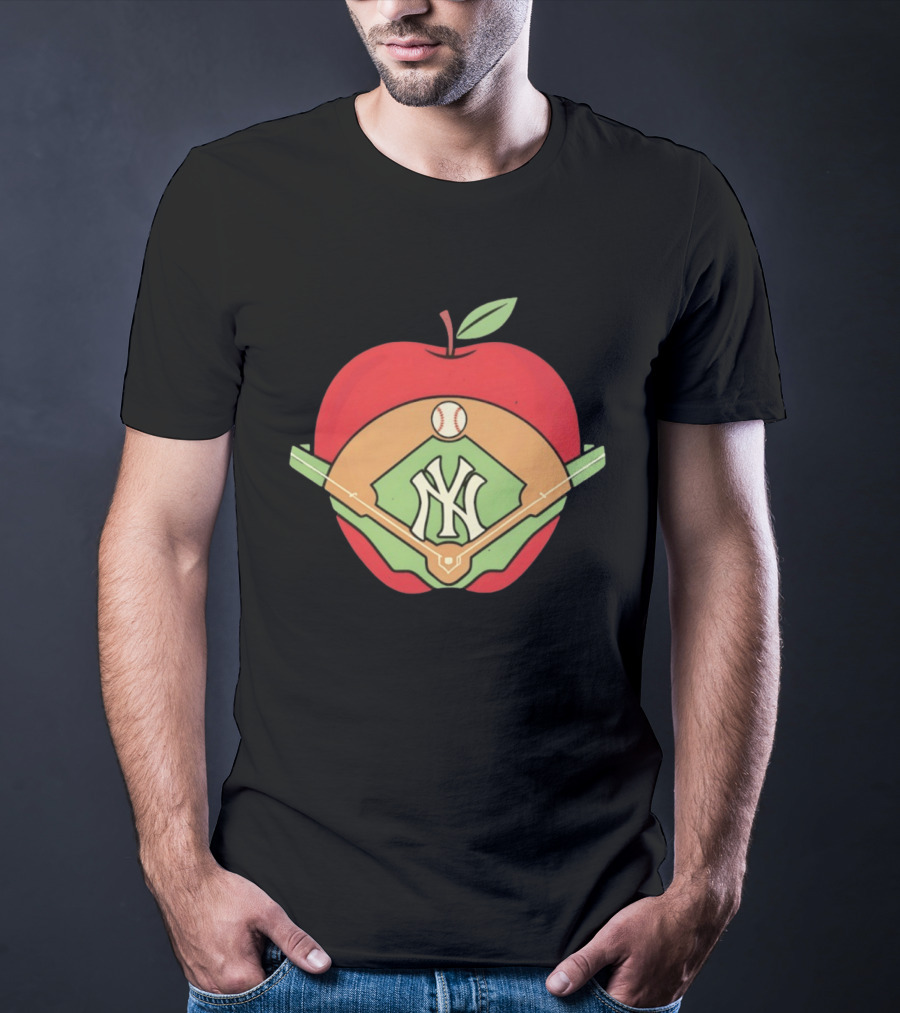 New York Yankees Baseball Apple MLB Stadium T-Shirt