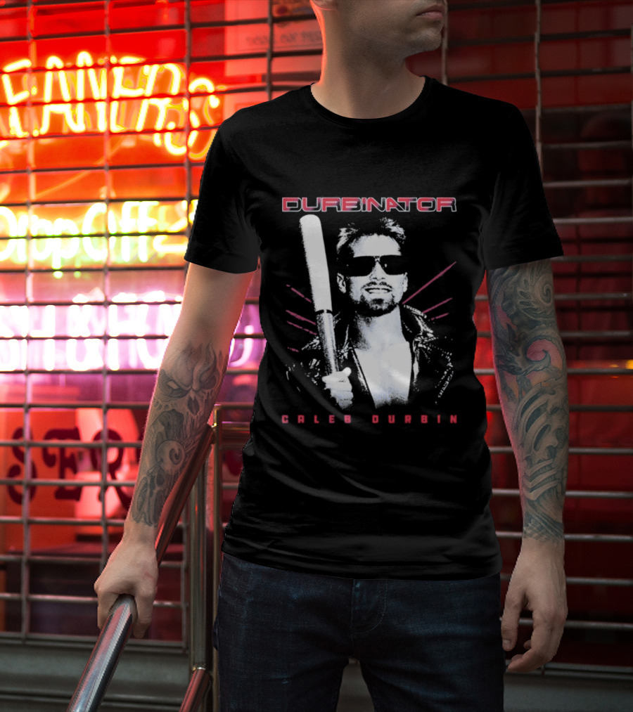 Durbinator Caleb Durbin Boston Red Sox Baseball Player With Bat T-Shirt