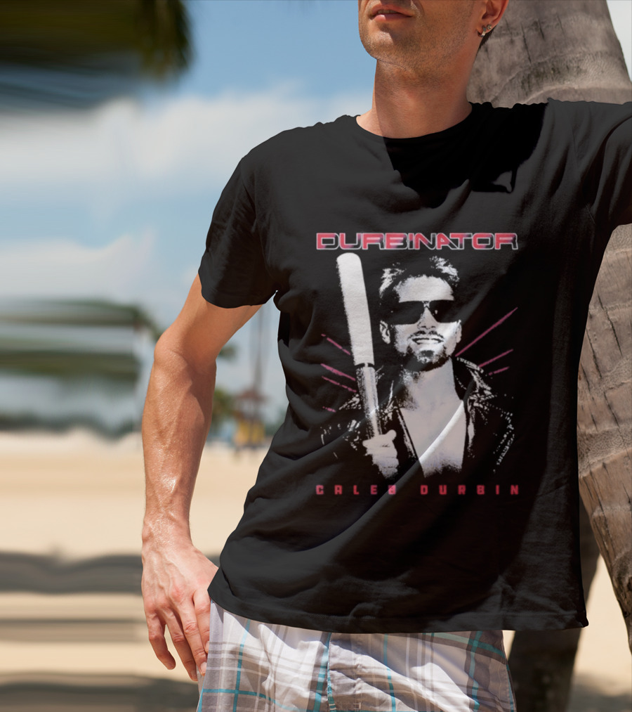 Durbinator Caleb Durbin Boston Red Sox Baseball Player With Bat T-Shirt
