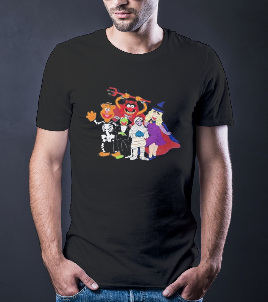 The Muppets Halloween Group Costumes Featuring Classic Characters T-Shirt