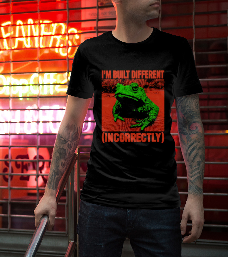 I'm Built Different Incorrectly Frog Bold Green T-Shirt