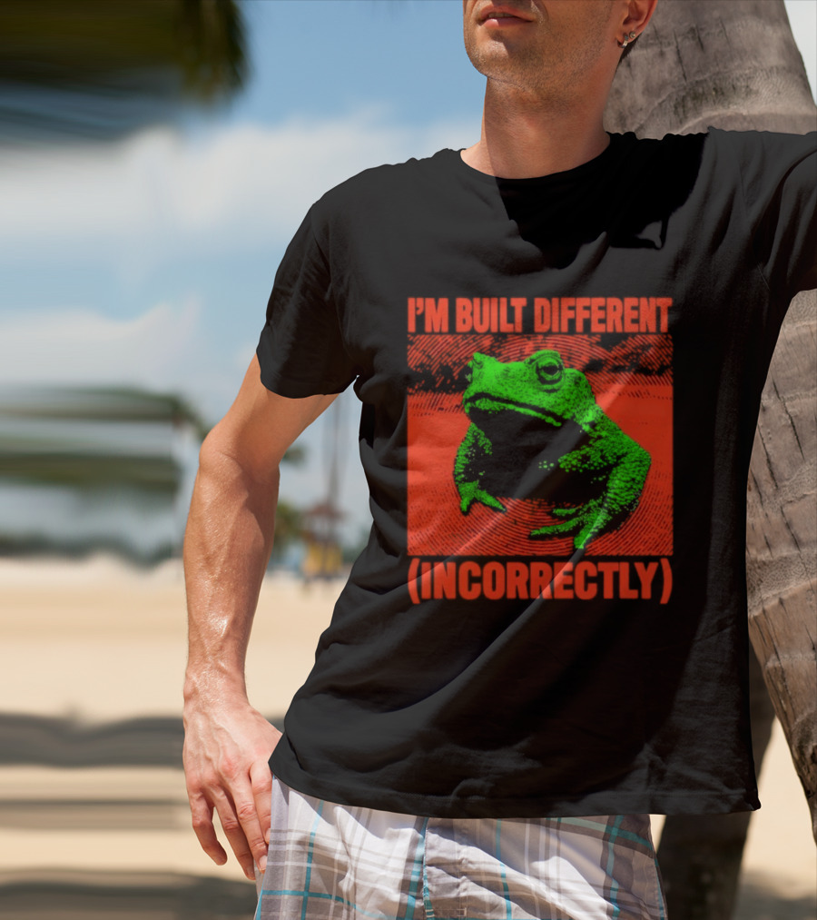 I'm Built Different Incorrectly Frog Bold Green T-Shirt