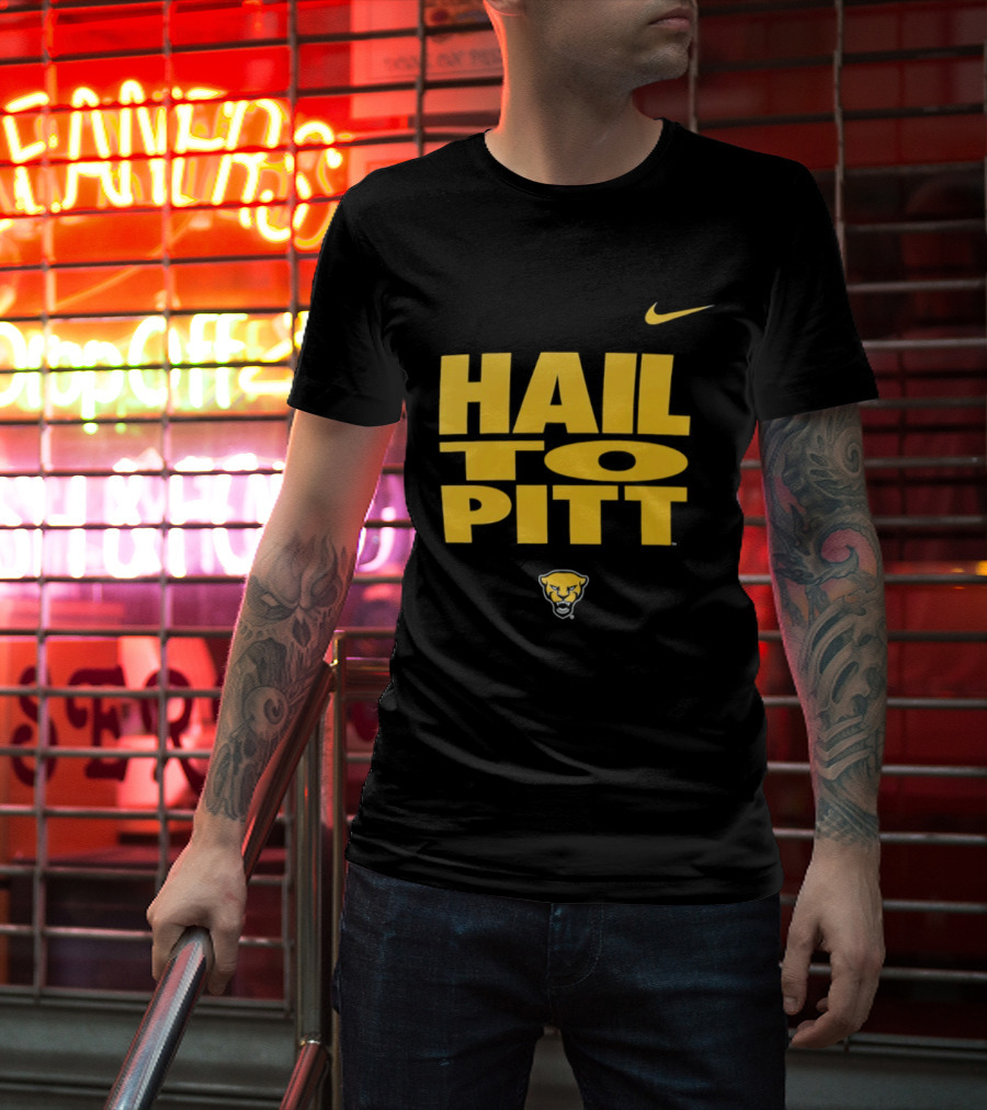 Pitt Panthers Hail To Pitt Nike Sportswear With Panther Head T-Shirt
