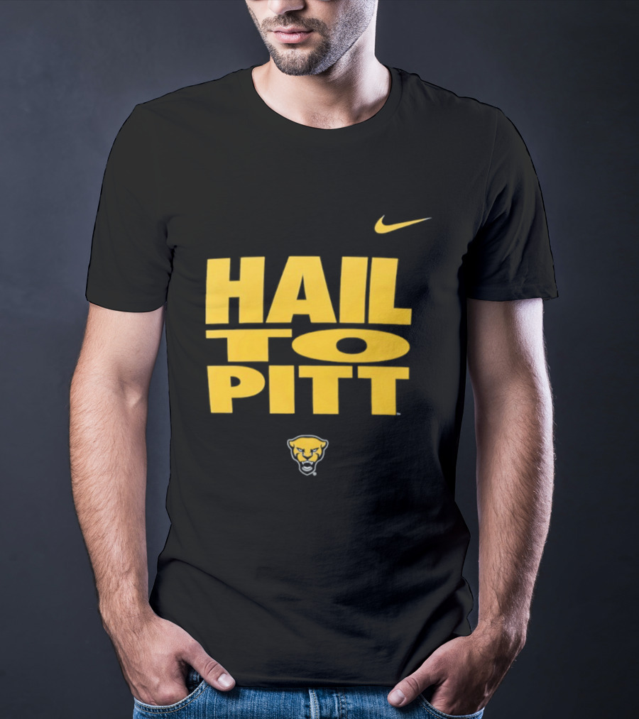 Pitt Panthers Hail To Pitt Nike Sportswear With Panther Head T-Shirt