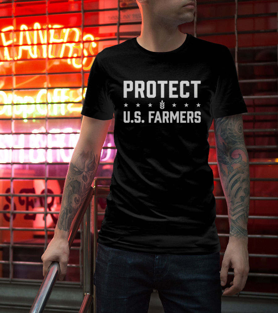 Protect U.S. Farmers Wheat Stalk Stars T-Shirt