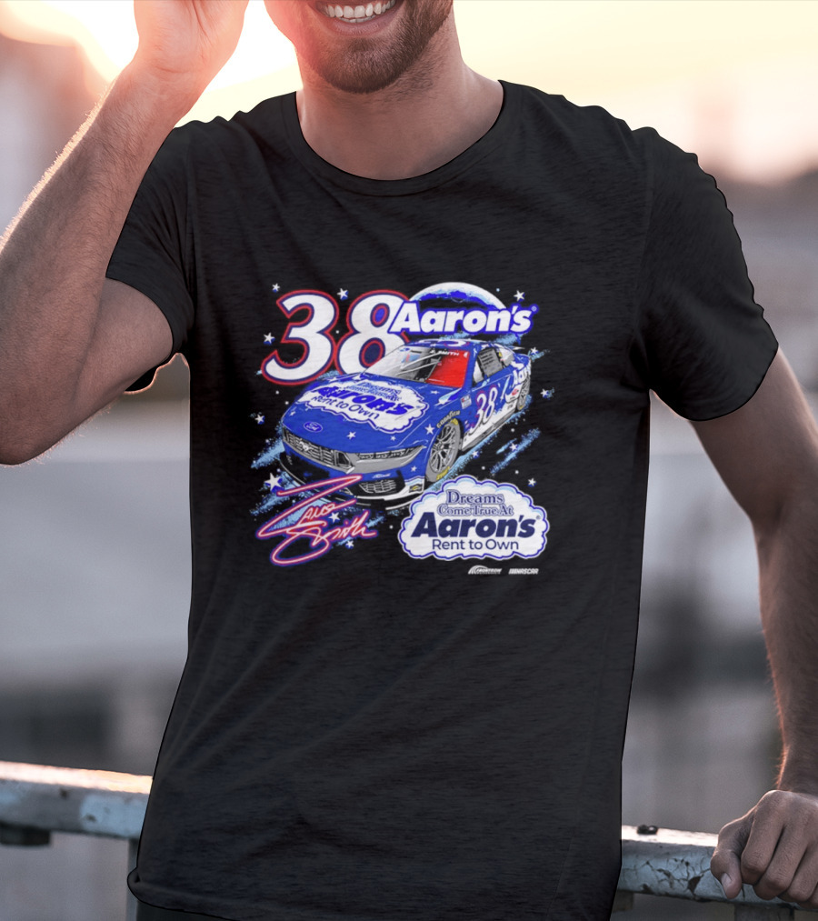 Zane Smith 38 Aaron's Dreams Come True Rent To Own Racing Car T-Shirt