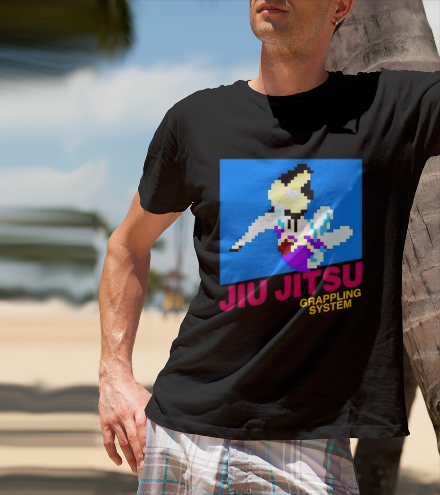 Jiu Jitsu Grappling System Retro Pixel Martial Arts BJJ T-Shirt