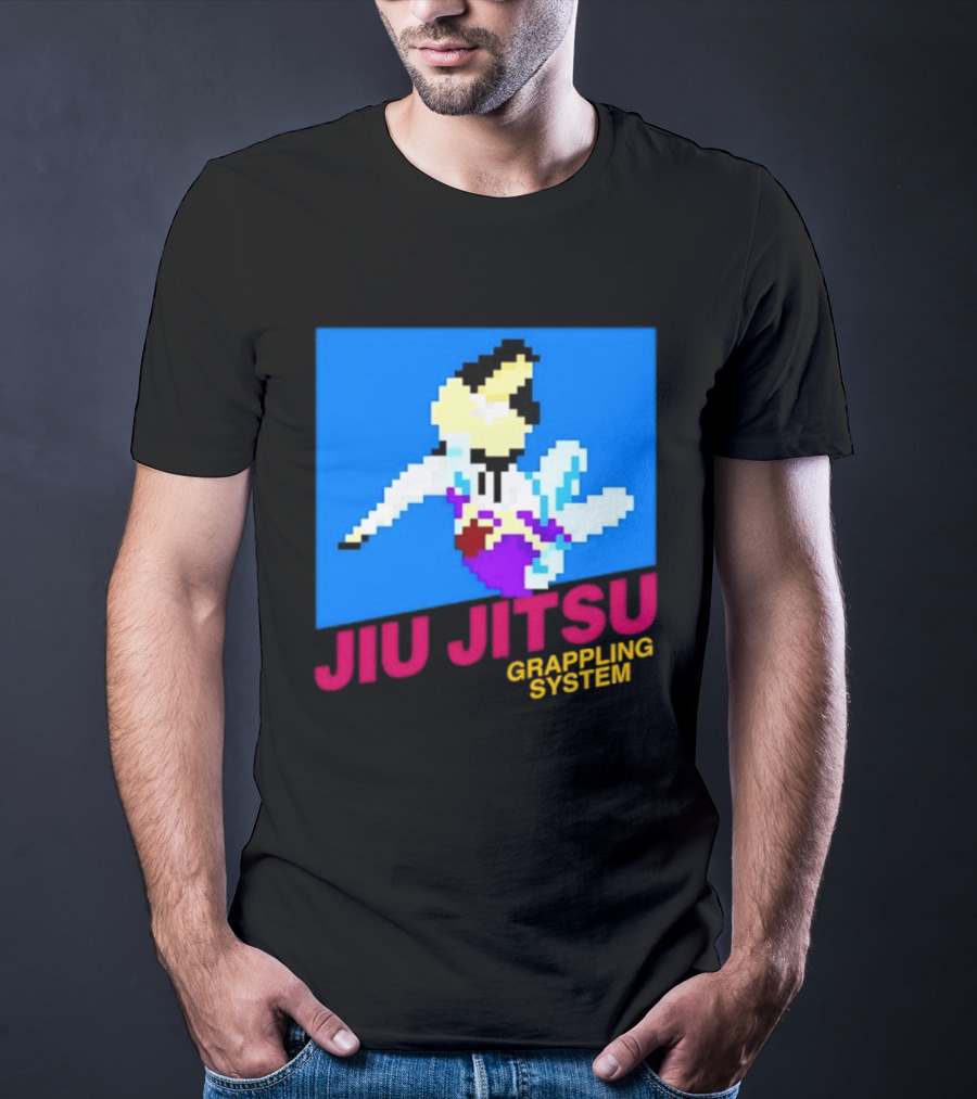 Jiu Jitsu Grappling System Retro Pixel Martial Arts BJJ T-Shirt