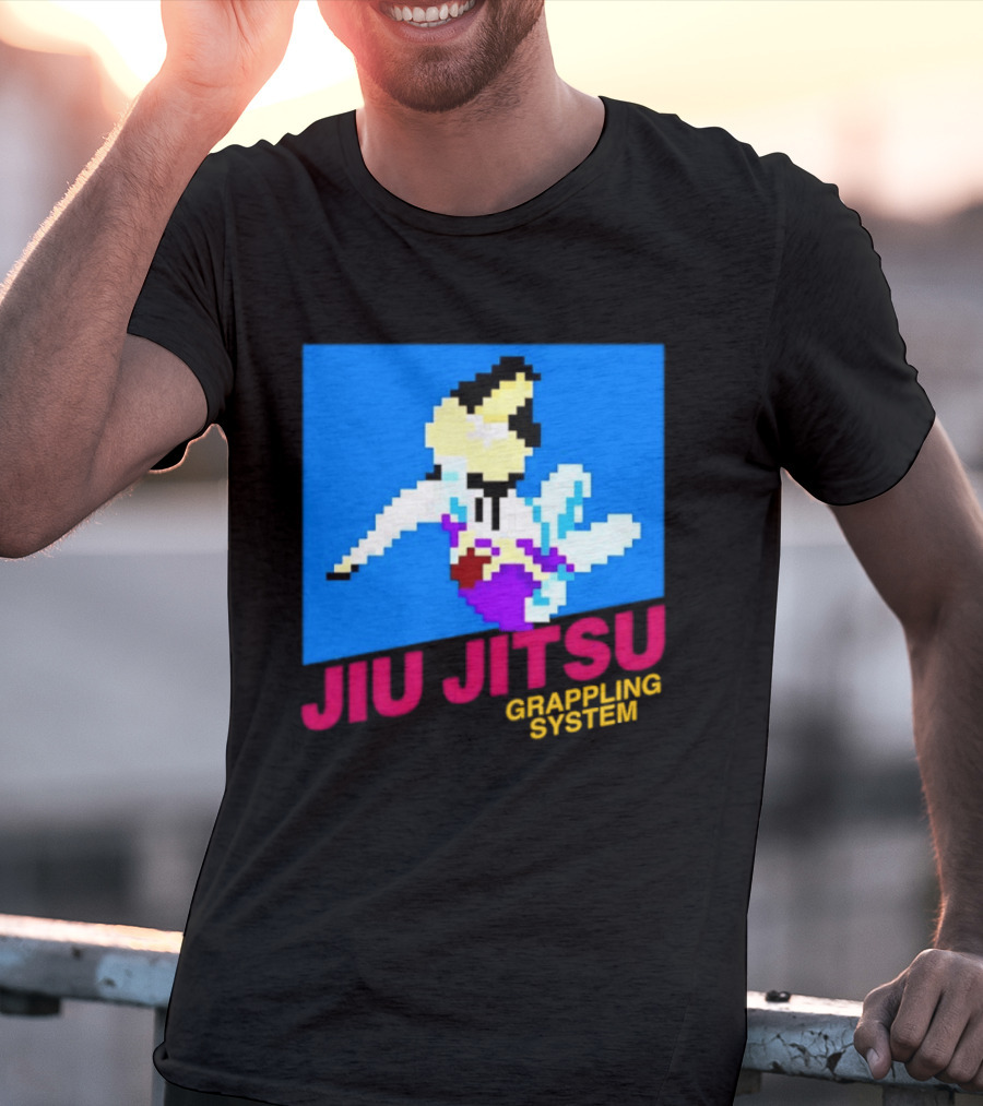 Jiu Jitsu Grappling System Retro Pixel Martial Arts BJJ T-Shirt