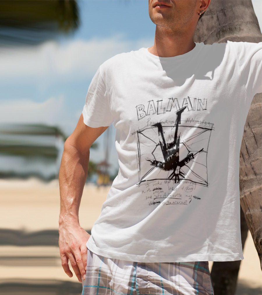Balmain I Woke Up This Morning Artiste T-Shirt