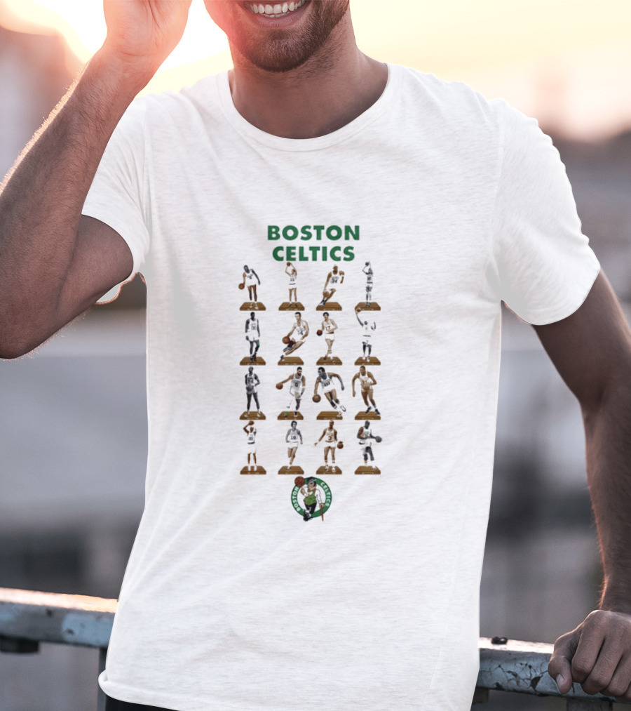 Boston Celtics Historic NBA Player Silhouettes Collection T-Shirt