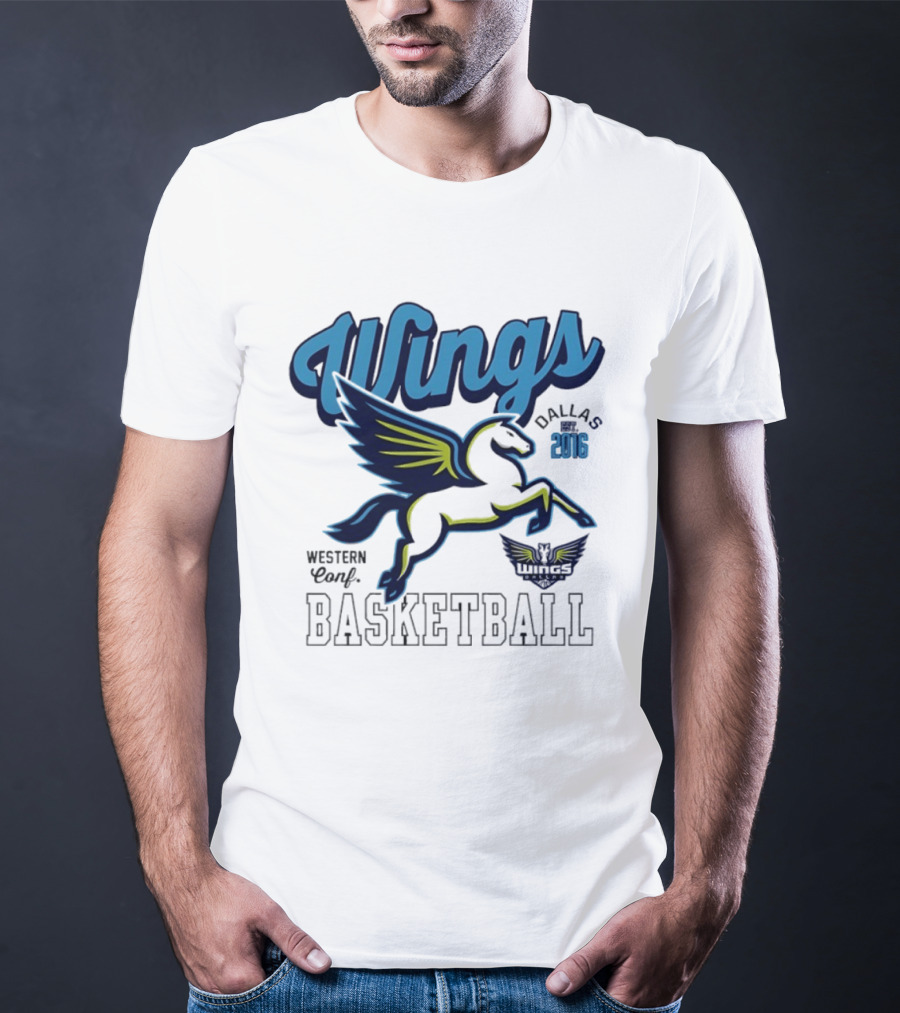 Wings Dallas 2016 Western Conf Basketball Mitchell And Ness T-Shirt